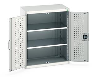 Bott Tool Storage Cupboards for workshops with Shelves and or Perfo Doors Bott Perfo Door Cupboard 800Wx525Dx1000mmH - 2 Shelves